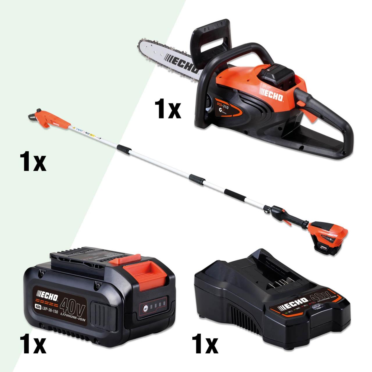 Produktset Sägen Bundle 40V - DCS-310 + DPPF-310 - inkl. Akku und Ladegerät