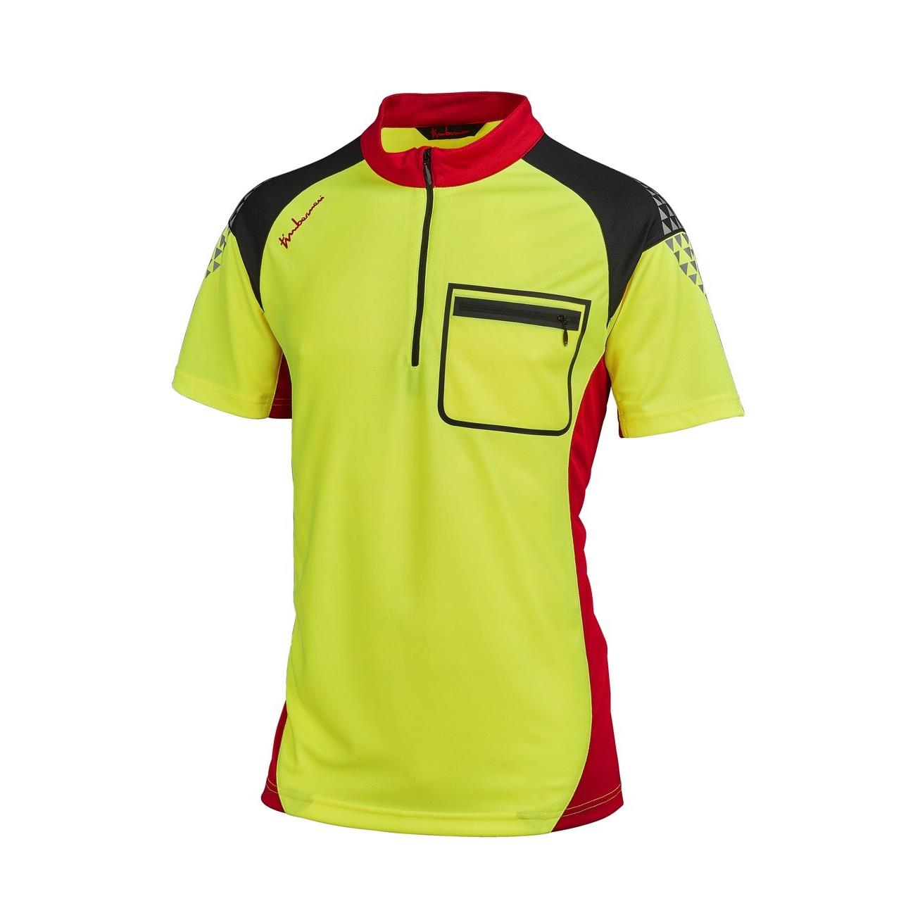 Funktionsshirt Kurzarm KA 111, rot/gelb